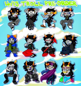 Homestuck Troll Acrylic Keychains, Great For Daily Use Or As Thoughtful Little Gifts For Your Friends And Yourself.