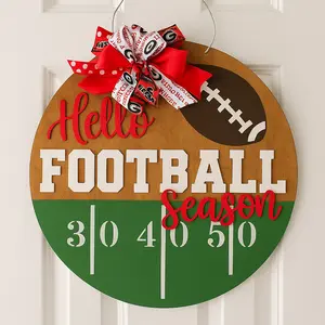 18" Door Hanger Ready for Football Season Includes UGA Team Colors and Attached Ribbon  Wired and Ready to Hang