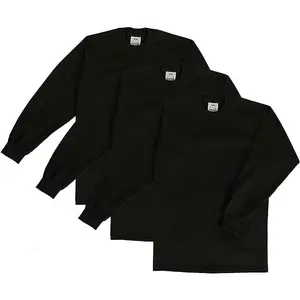 3 Pack Pro Club Men's Heavyweight Long Sleeve T-Shirt
