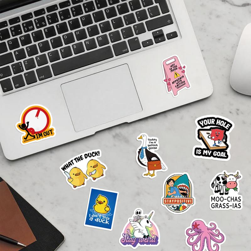 130PCS Funny Saying Sticker Pack - Snarky, Sarcastic Bold Humor Vinyl Waterproof Meme stickers for laptop, computer, water bottle, ipad, phones bumper folding  chair sticker pack