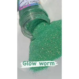 Glow Worm - Green Iridescent Polyester Glitter 2 oz. jar or bag