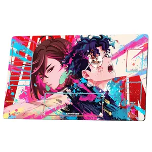 Dandadan Momo X Ken UA TCG Playmat Gaming Anime Desk Mat Mousepad Trading Card Game Mat