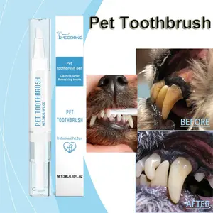 Pet Teeth Cleaning Pen - Mint Leaf Extract & Oat Extract, 3ml Net Weight, Safe & Gentle for Dogs & Cats, 3-Year Shelf Life