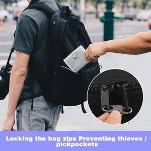 Double Small Alloy S-Shaped Carabiner Clips - Keychain, Zipper Clip for Fishing/Camping/Outdoor Gear - Zipper Lock, Zipper Pull Replacement, Connectors - for Outdoor Enthusiasts & Adventurers