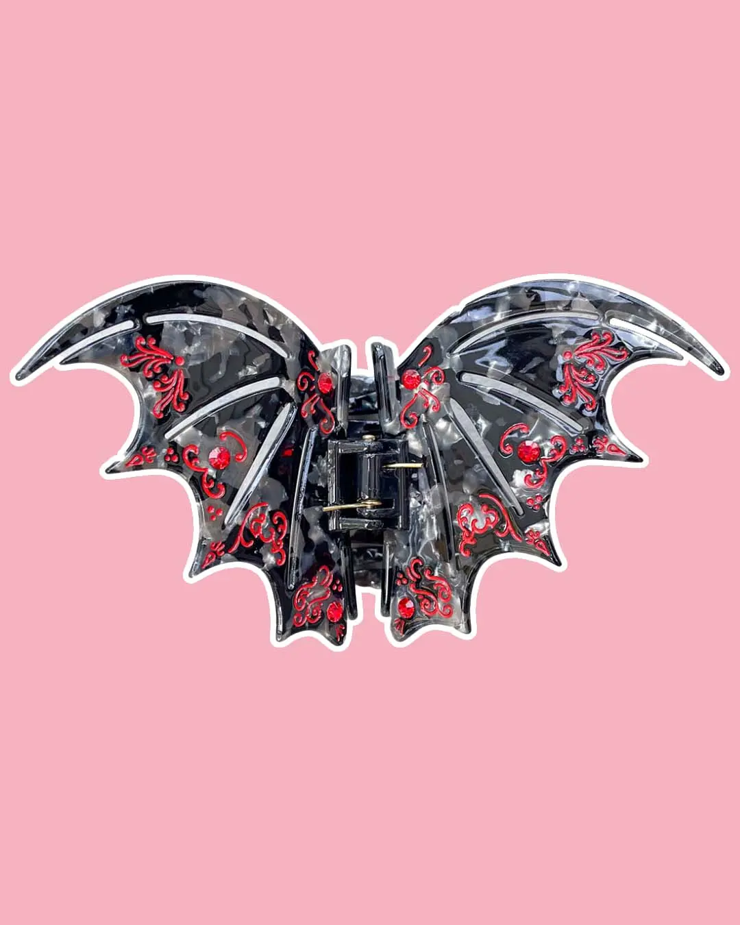 Red Bat Wing Claw Clip | Fantasy Gifts | Romantasy | Hair Accessory