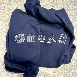 Lawyer icon crewneck | law school icons crewneck | neutral aesthetic Comfort Pullover Casual Comfortable Sweatshirts for women in law or law students. Law school sweatshirt. Lawyer gift. Paralegal gift