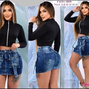 Jeans faldita colombiana