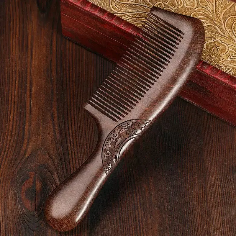 Durable Sandalwood Dual-Sided Hair Care Comb for Hair Styling and Scalp Massage, Anti-Static Unisex Salon Styling Brush, Hair Tools, Single Item Pack