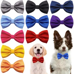 PET SHOW Large Dogs Collar Attachment Bow Ties Embellishment Girls Boys Medium Dog Puppies Cats Collar Charms Accessories Bulk Slides Bowties for Birthday Wedding Parties