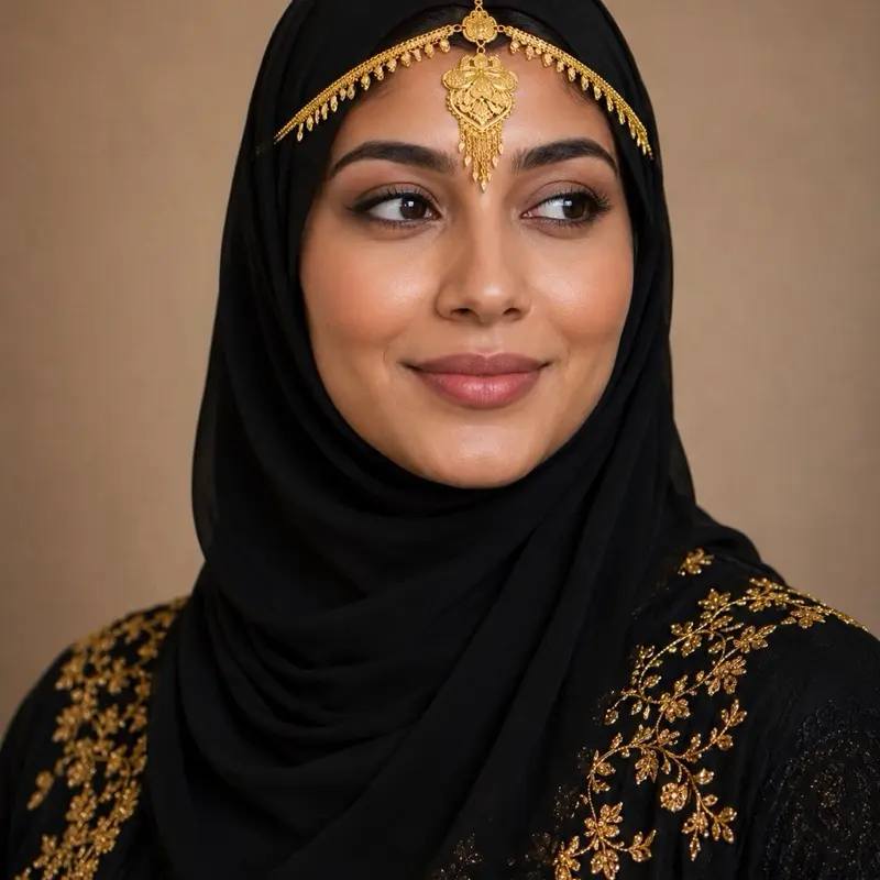 Elegant 24K Gold-Plated Bridal Head Chain – Traditional Forehead Jewelry