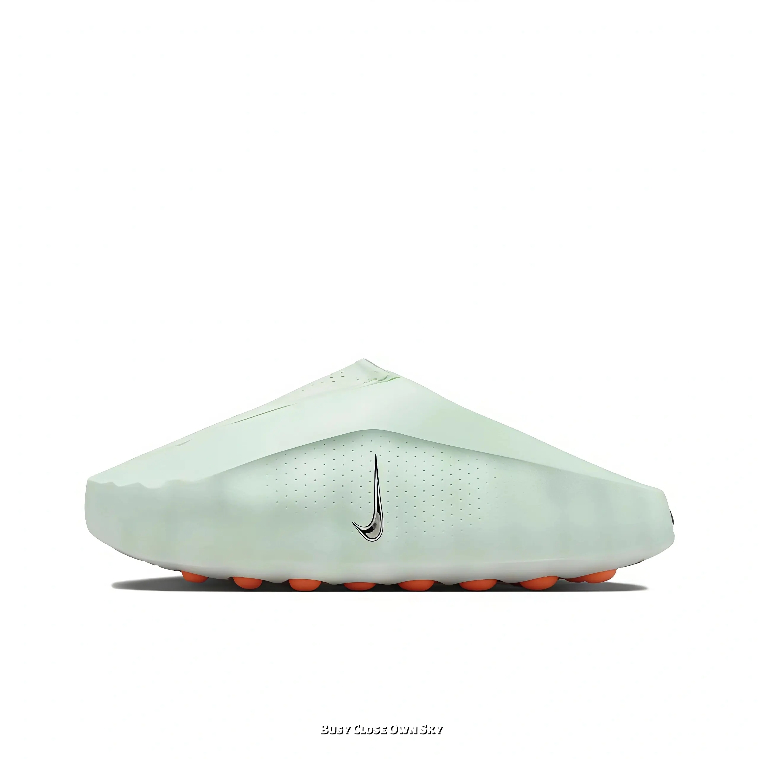 Light Green Slip-On Mule Sports Slippers | Street Summer Vibe | Breathable Perforated Upper | Cushioned Sole | Non-Slip Particle Outsole | Men & Women Available | Multiple Sizes | Daily Casual | Pre-Training Footwear