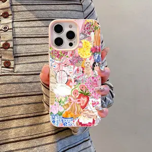 1 Cute Pink Dog Phone Case, Compatible with iPhone, Made of TPU Material, Shock-resistant and Drop-resistant, Does Not Yellow.