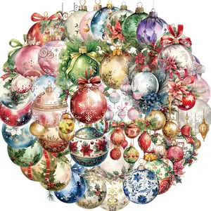 50 Christmas bell stickers Pcs Cute Christmas Vinyl Stickers for Water Bottles, Scrapbooking & Crafts – Fun Holiday Party Favors, Xmas Gifts for Kids & Adults