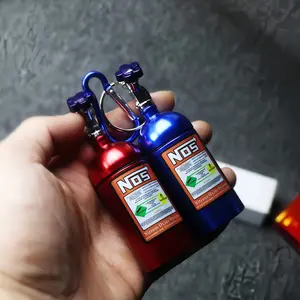 Car Keychain Pendant, Nos Nitrogen Bottle Design, Portable Small Storage, Metal Sealed Organizer, Car Keys Bag Charm Accessory, Keychain For Bags