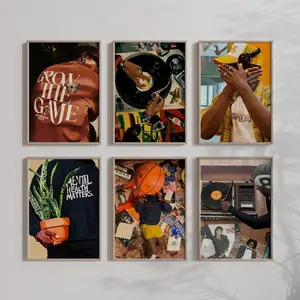 Hypebeast Black Man Wall Art Set Urban Room Decor  Artistic Artwork