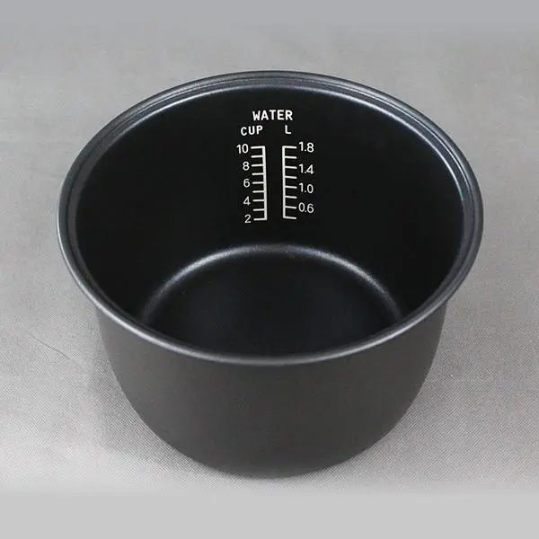 TIGER 1.5mm Thick Inner Pan for 10-Cup Rice Cookers - 2 lbs, Easy Removal Black Kitchen Appliance Part with Steam Cap, Rice & Pressure Cookers Accessory
