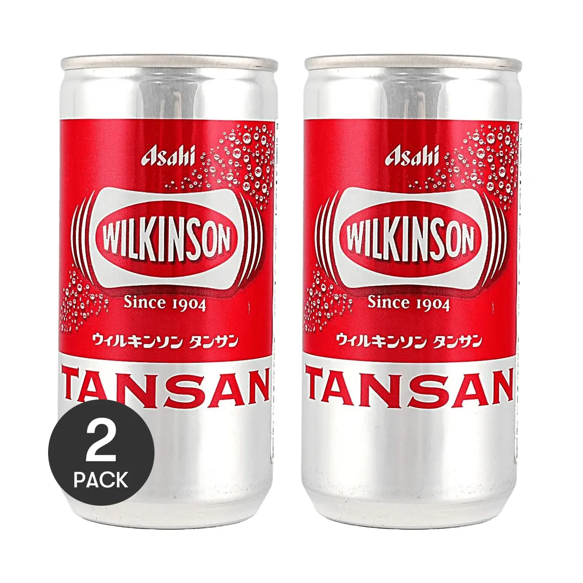 2 Pack Asahi Wilkinson Sparkling Water Original Flavor 190ml Cans - Zero Sugar, Zero Calorie, Zero Fat - Refreshing Japanese Beverage