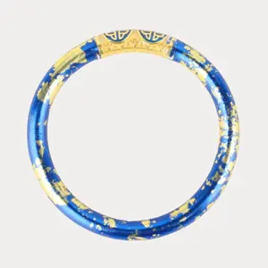 BuDhaGirl | Koi Tzubbie All Weather Bangle | Saffir (Blue/Gold)