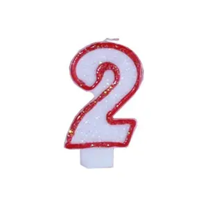 "2" Large Birthday Candle