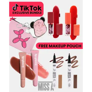 Lip Laugh Luv Bundle - 6 Lip Products, Mirror & FREE Balloon Dog Pouch