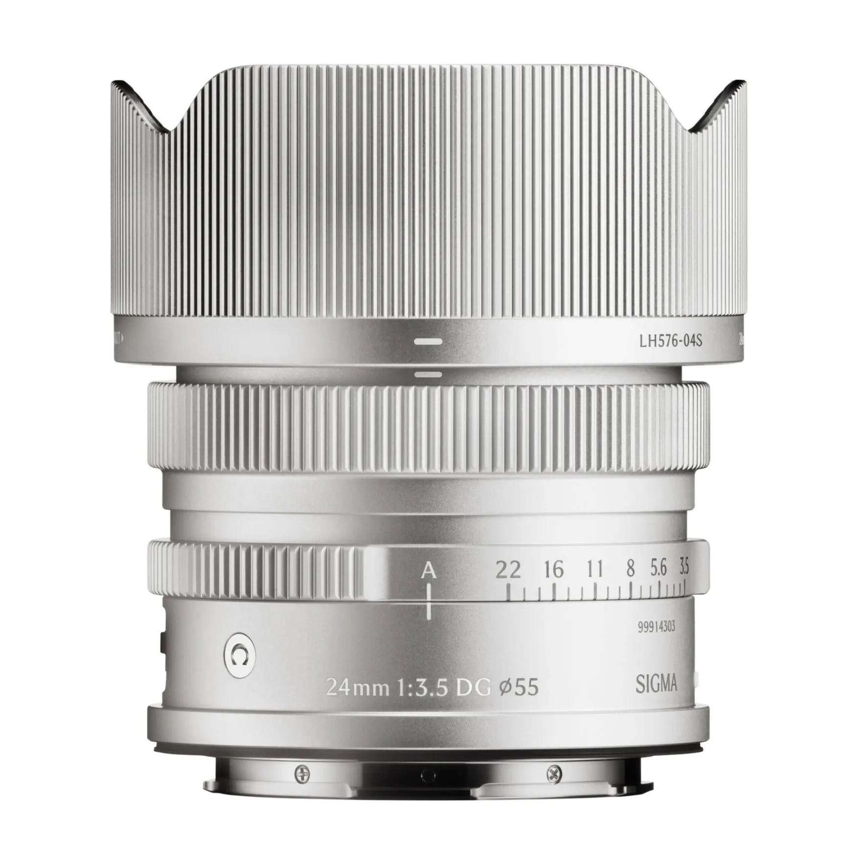 Sigma 24mm F3.5 DG Full-Frame Contemporary Compact Wide-Angle Camera Lens - Smooth, Magnetic, 55mm Glass-Molded, 15.5oz Metal Body, Aluminium Manual Aperture Ring (Silver, L Mount, Bokeh Highlights), Full-Frame Contemporary Lens