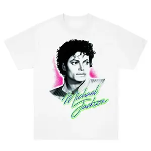 Michael Jackson American Vintage Trend Oversized Unisex Adult Family Matching Comfortable T Shirt For Men Women Soft Cotton Breathable Short Sleeve Graphic Tee Casual Streetwear Summer Cool High Quality Gift For Fans