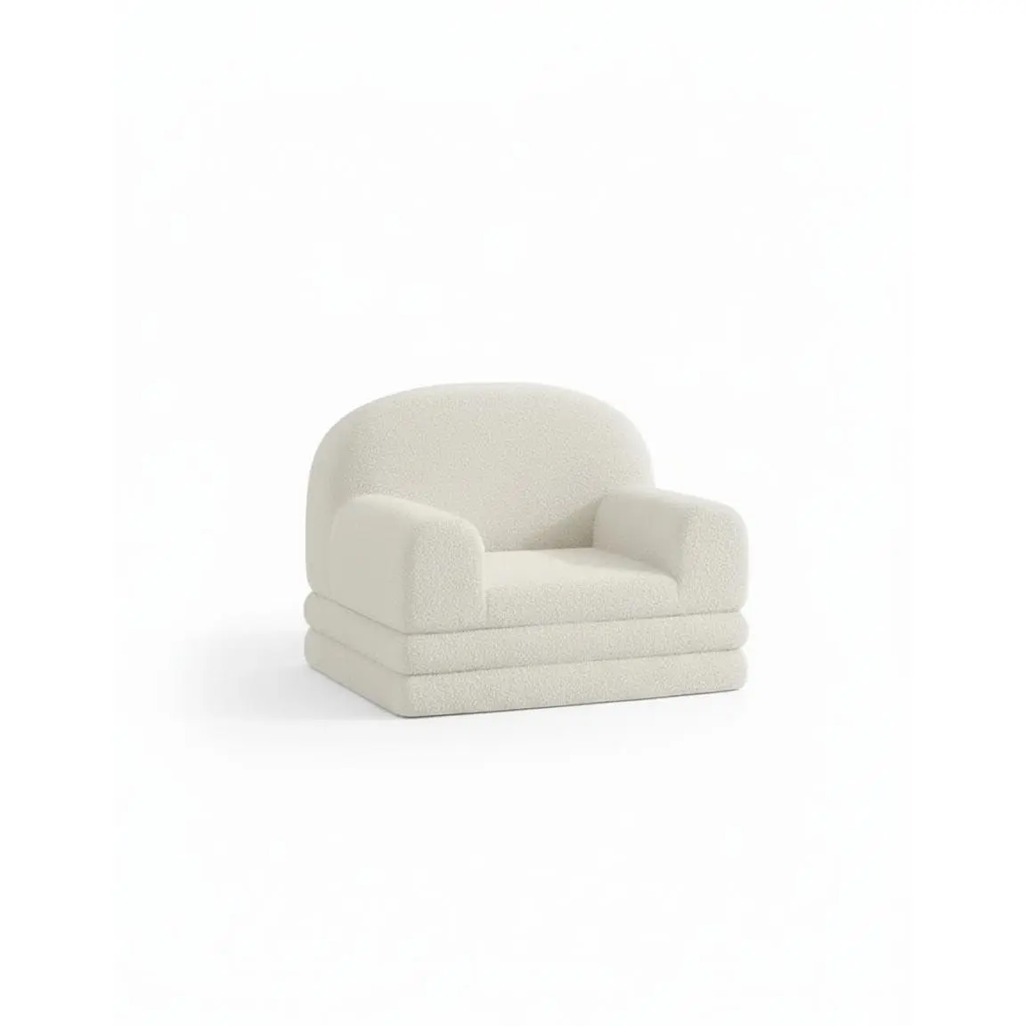 Garvee Foldable Lambswool Toddler Couch, Semi-Circular Design for Reading & Play | High Density Foam Filling, No Assembly Needed, Vacuum Packed Design, Child Safe Construction, Non Slip Bottom Support