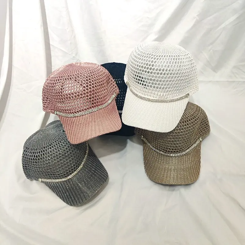 Sparkle Rhinestone Baseball Cap, Unisex Geometric Bling Mesh Sun Hat for Parties & Festivals, Adjustable and Breathable, Premium Breathable Mesh & Rhinestone, Fitted, Daily, Cold Wash, Sparkle Finish, Bling Look, Party Wear, Casual, Lightweight, Luminous,