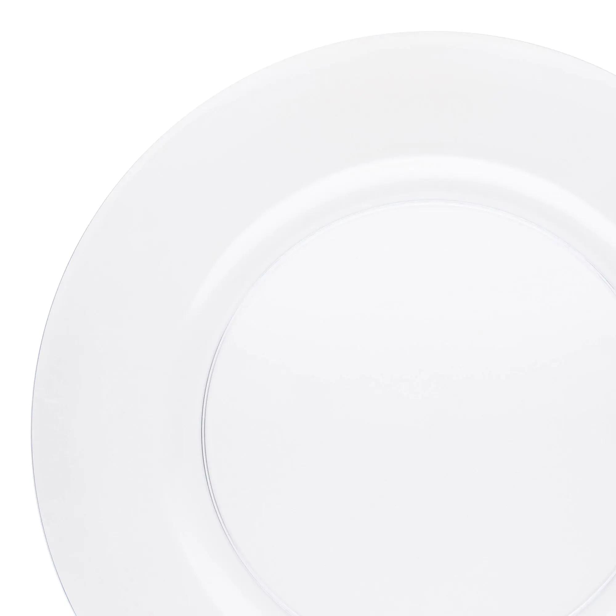 Clear Round Disposable Plastic Charger Plates (13")