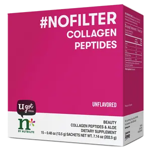 Nutrilite n by Nutrilite No Filter Collagen Peptides Sachets 15 Pack Liquid Collagen Drink with Aloe Daily Beauty Routine Support Edible Supplement