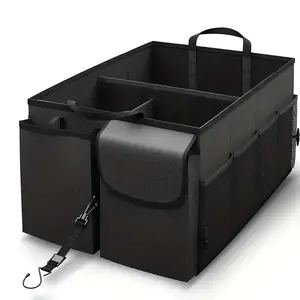 1 Counts Polyester Fiber Car Trunk Storage Box, Folding Car Storage Box for Rear Trunk, Tail Car Storage Box