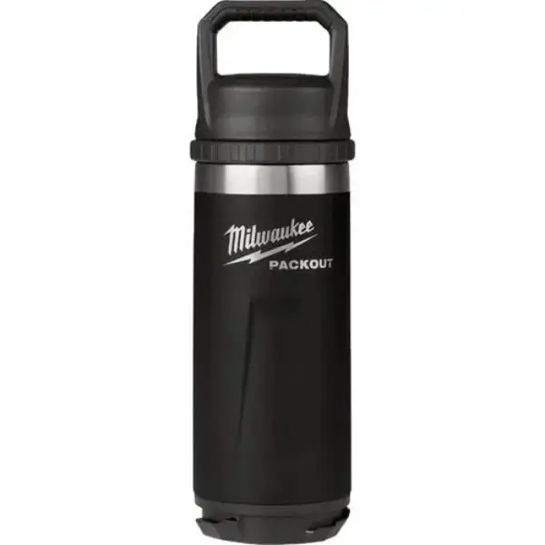 Milwaukee Electric Tool 146365 18 oz Stainless Steel Insulated Bottle - Black