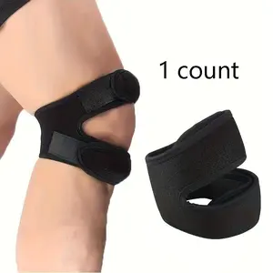 Knee Support Belt, 1 Count Adjustable Sports Patella Pad Knee Support Band, Knee Pads for Men & Women, Sports & Outdoor Accessories, Sports Knee Brace