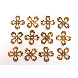 Brass Ridged Petal Flower Component