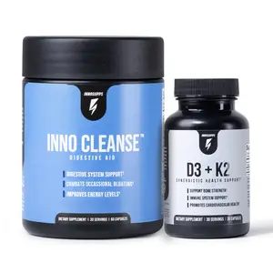Inno Supps Inno Cleanse & D3+K2 Bundle - Daily Digestive Support & Essential Nutrient Supplement