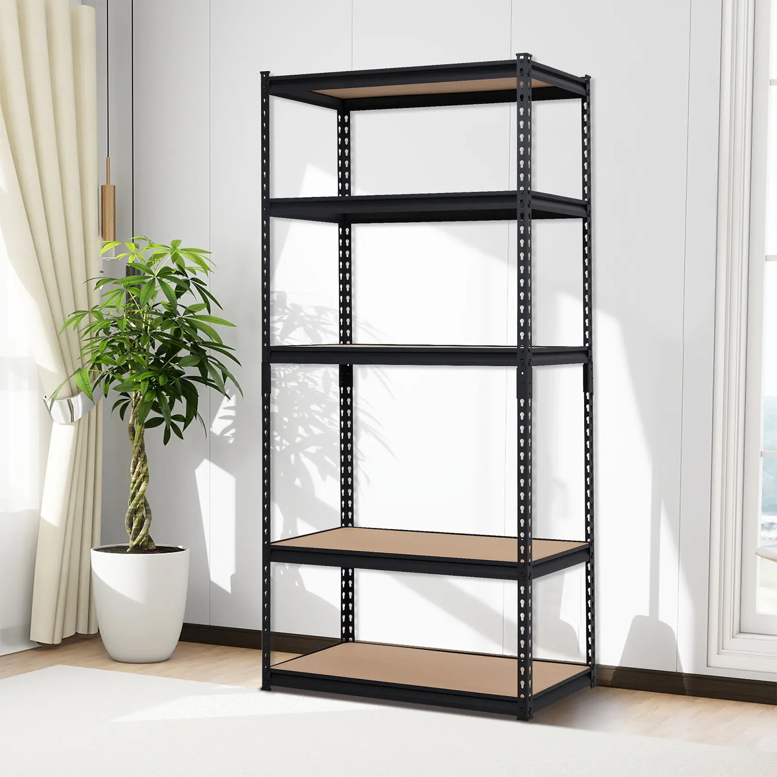 Heavy Duty 5-Tier Metal Storage Shelving Unit – Adjustable Utility Rack – 2000 lbs Capacity – Durable Steel, Easy Assembly – Perfect for Garage, Pantry, Kitchen, Warehouse, or Closet