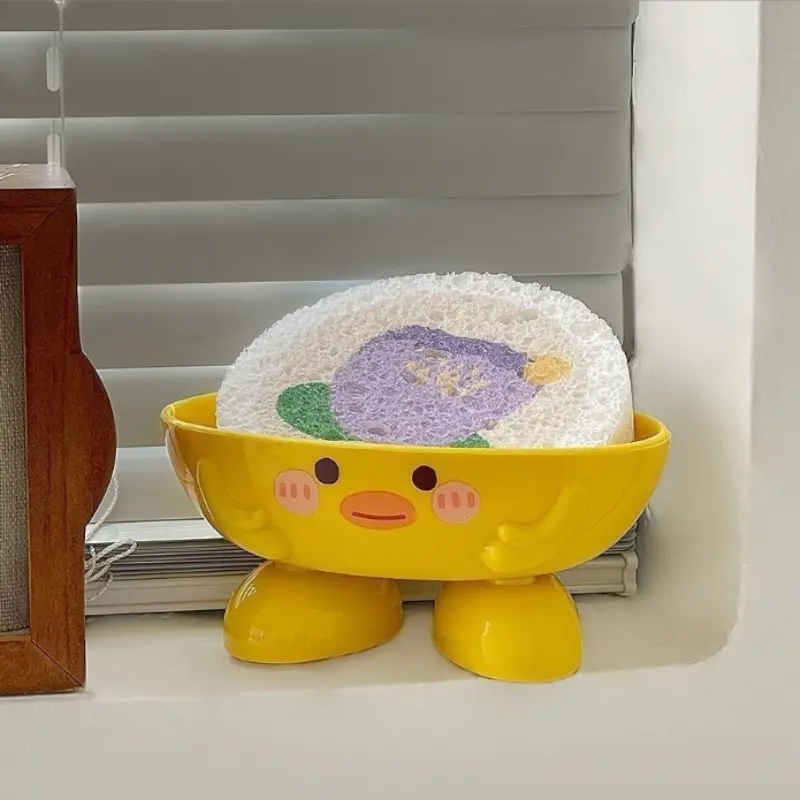 Cute Duck Soap Dish, Makeup Sponge Holder, Waterproof Creative Soap Rack, Perfect Bathroom Decor, Bathroom Essentials Accessories, Fun Storage Solution