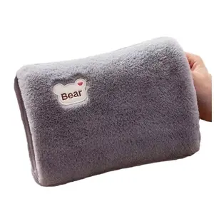 Rechargeable Hot Water Bottle Cartoon Electric Heating Bag Plush Warm Baby Non-shedding Hand Warmer