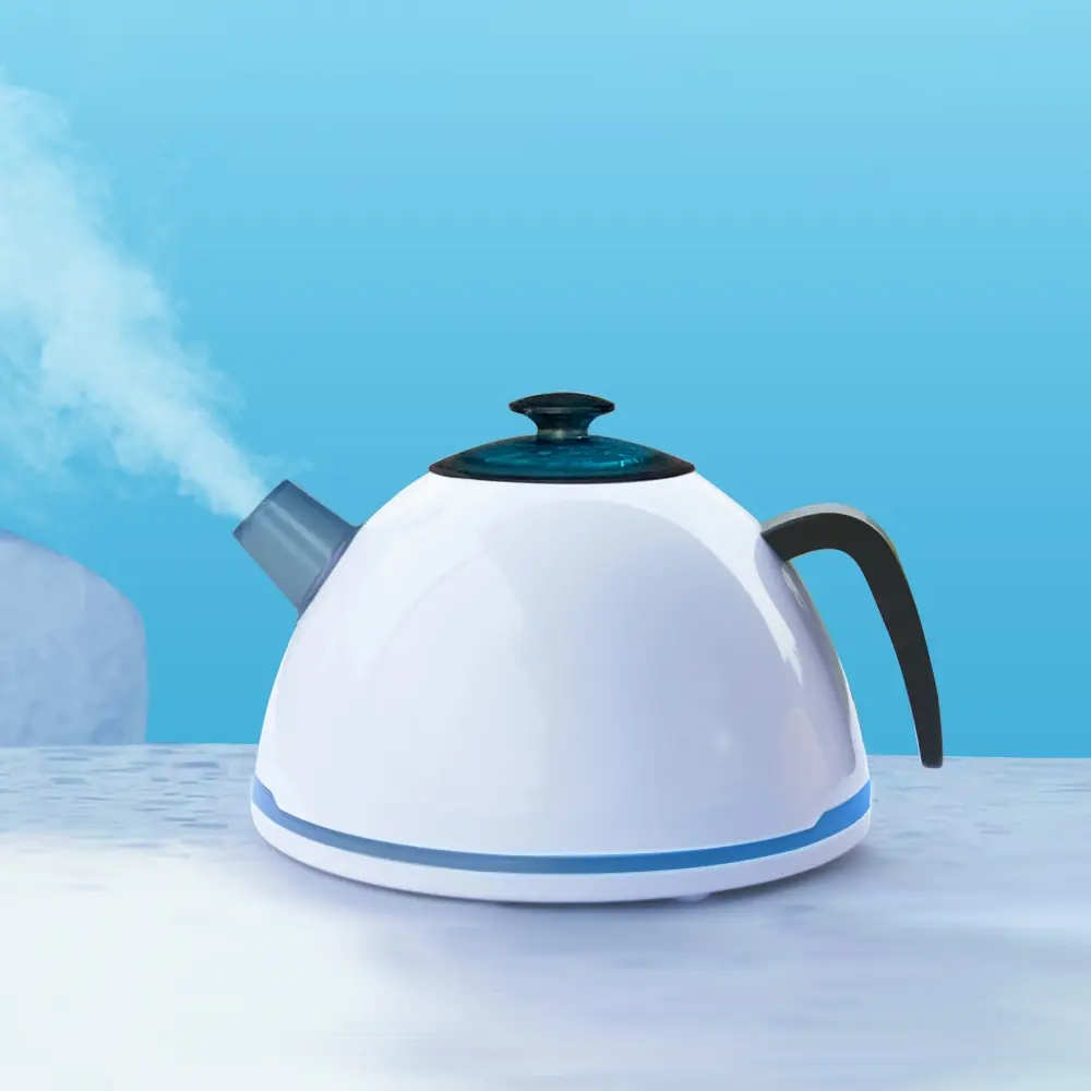 Creative Tea Pot Humidifier, Essential Oil Diffuser, Ultrasonic Bedroom Humidifier, Night Light, Low Water Protection, Silent Operation