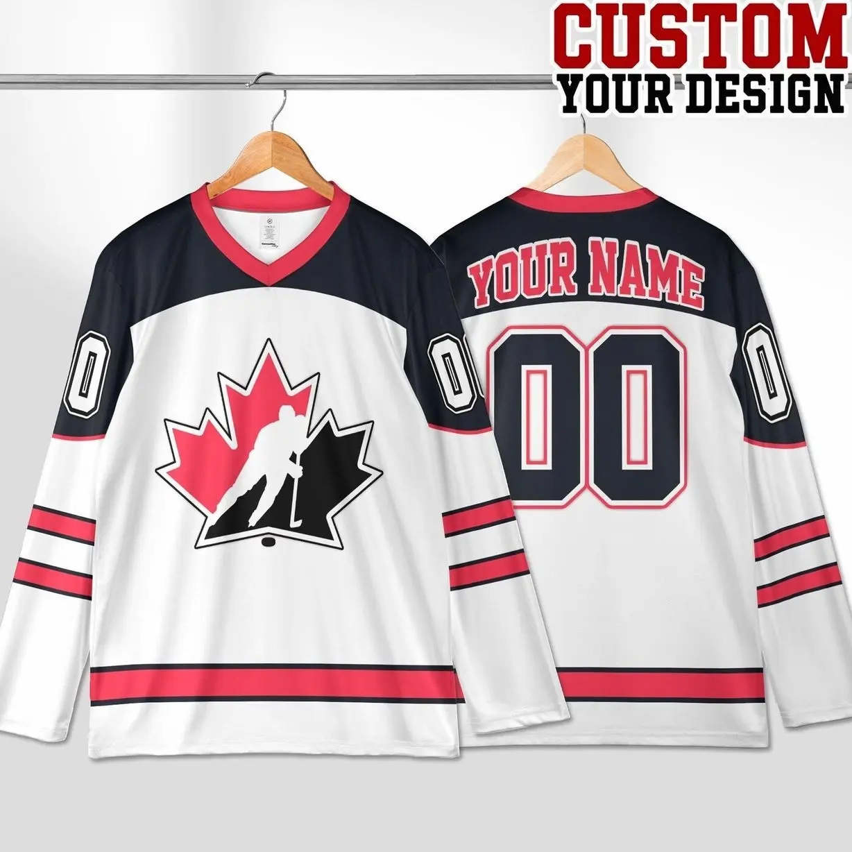 Custom 2026 Canada Hockey Jersey, Personalized Team Canada Hockey Shirt, Adult S–5XL Fan Gift