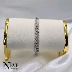 Sterling Silver 925 Genuine Moissanite Icy Miami Cuban Bracelet