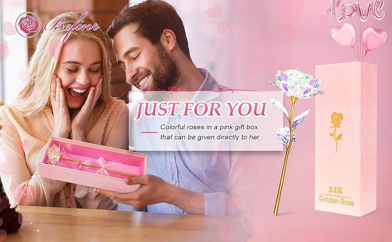 Valentines Day Gifts for Her - Galaxy Rose Preserved Forever Roses with Eternal Quality for Women, Mom, Sister, Friend, and Grandma