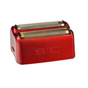 StyleCraft Prodigy Professional Cordless Premium Gold Foil Shaver with Cap, Titanium Brush for Smooth Daily Beauty Care (Red)