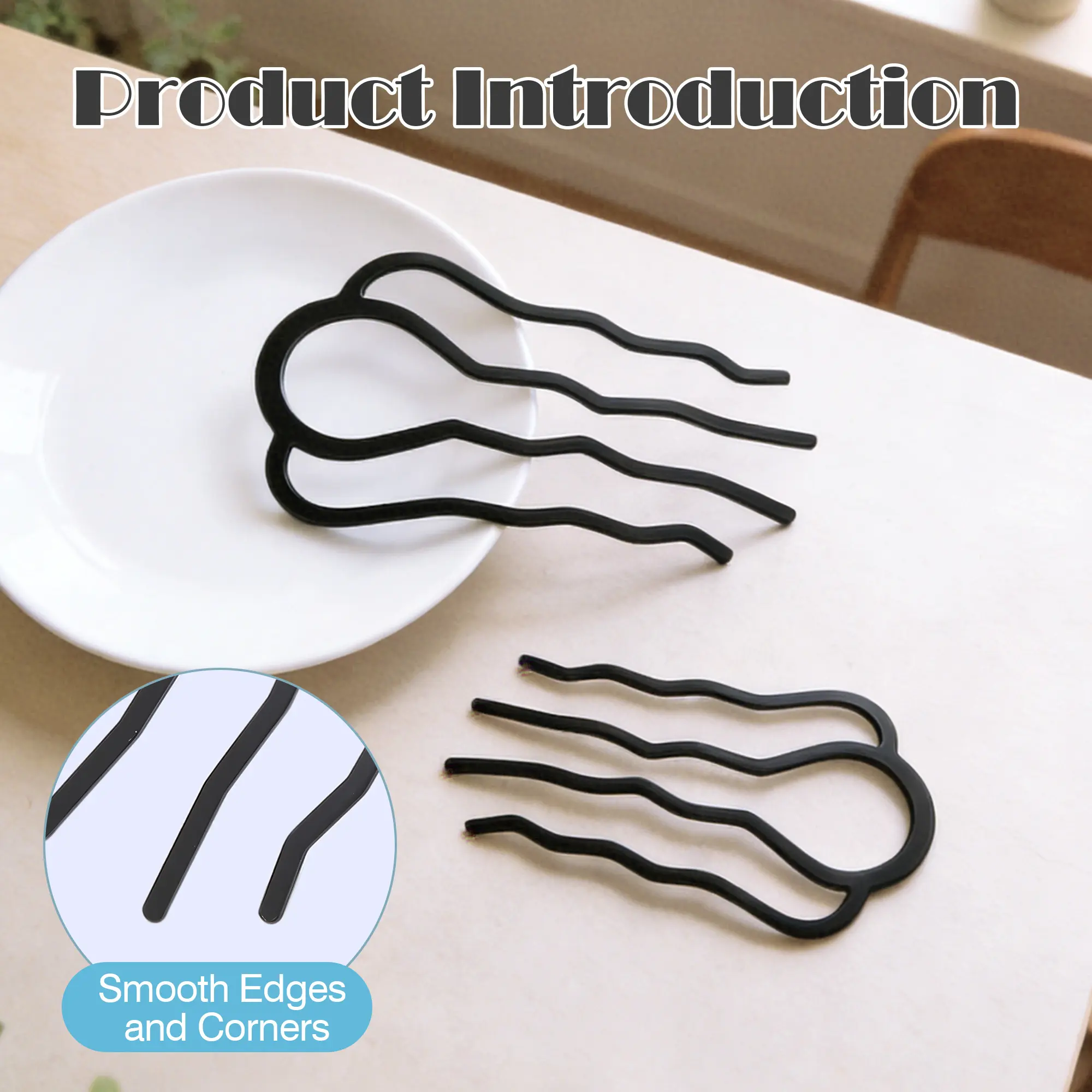 3 Counts four-tooth hair clips, durable metal hair clips for long-term use