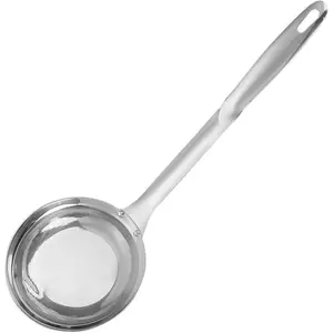 Fine Mesh Colander,1/2 PCS Stainless Steel Fat Skimmer Spoon with Hanging Hole for Cooking Frying Baking Grease Filtering