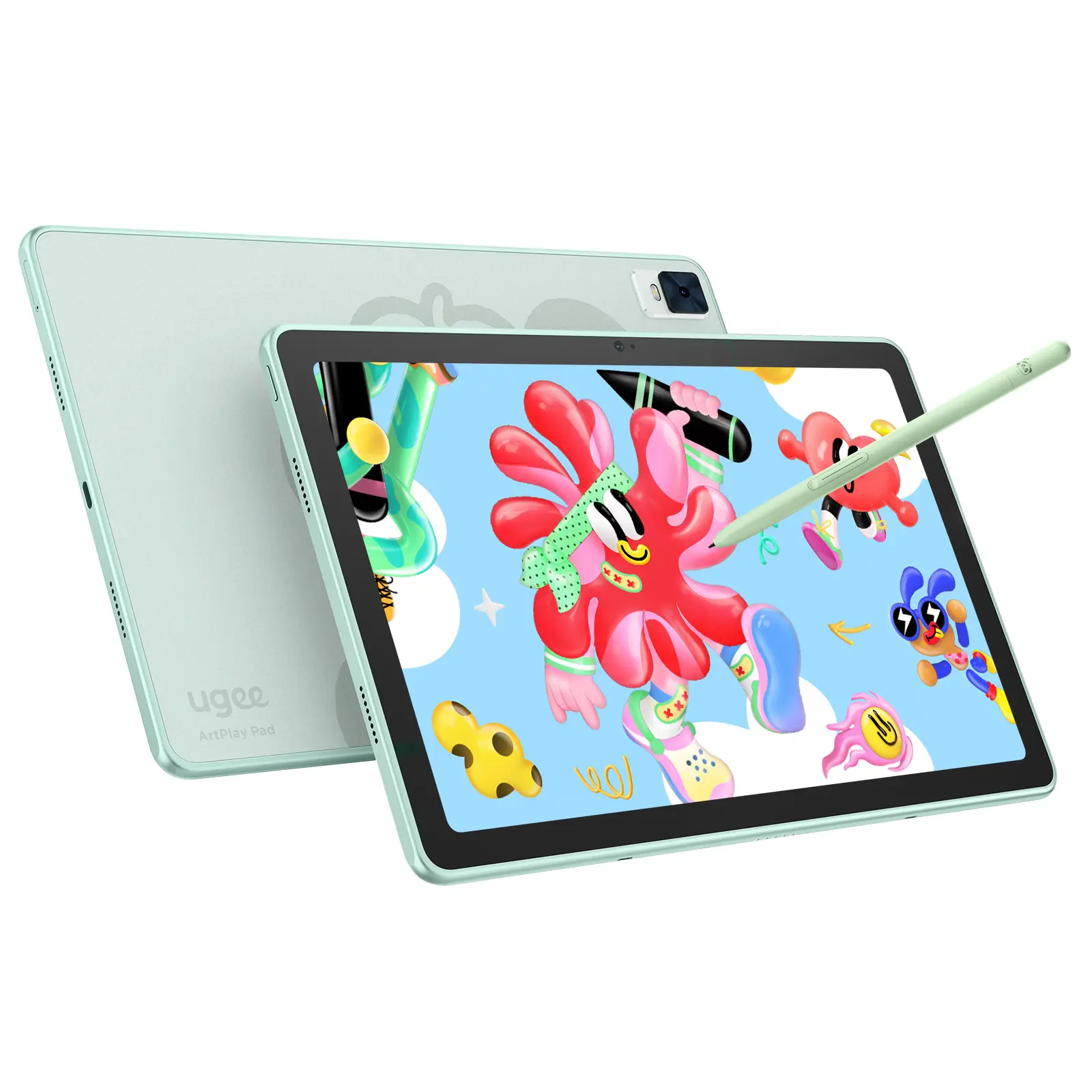 ugee ArtPlay Pad Drawing Tablet - 2160x1440 HD Touchscreen Digital Tablet with Dual Cameras, Eye-Friendly Device for Drawing Learning & Practice