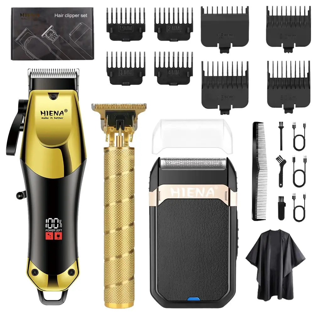 Rechargeable USB Set with Limited Combs and Charging Cable, Perfect for Men Stylists, Salons, and Home Use, Hair Clipper Kit, Hair Clippers Set, Hair Cutting Tool