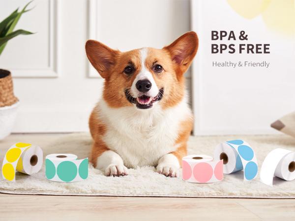 JADENS 2 Inch Round Direct Thermal Sticker Label, Self-Adhesive & Waterproof Label for DIY Logo, BPA & BPS Free, 750 Labels/Roll JADENS 2 Inch Round Direct Thermal Sticker Label, Self-Adhesive & Waterproof Label for DIY Logo, BPA & BPS Free, 750 Labels/Roll