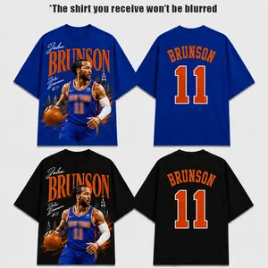 (Ver 3) Jalen Brunson 11 Premium Cotton Oversize T-Shirt, The Captain T-Shirt, The Knicks T-Shirt , Sunday Basketball T-Shirt , Game Day T-Shirt , Game Day Outfit