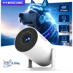 HY300Pro+ Projector Outdoor 8K/4K/1080P Decode with 5G WiFi 6 & BT 5.4 720P Full HD 290ANSI for Android Audio Bluetooth Gaming Home Theater